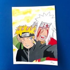Naruto and Jiraiya Acrilyc painting